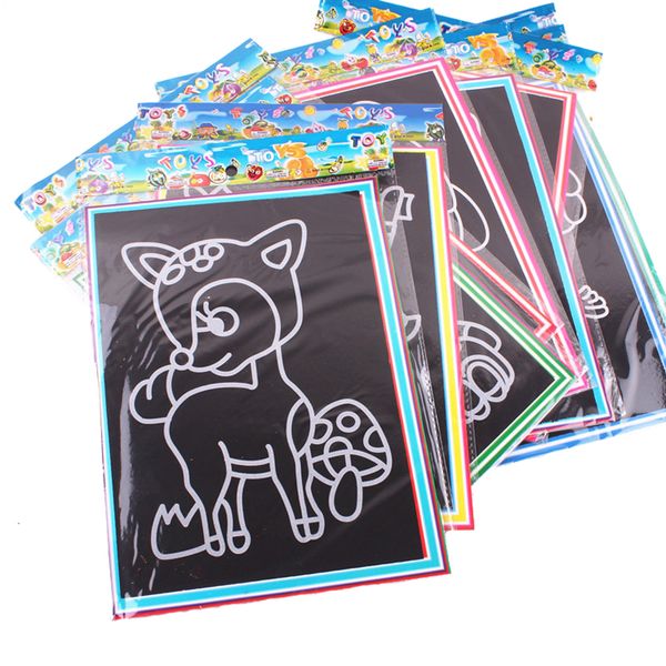 

20pcs/10pcs magic scratch art doodle pad sand painting cards early educational learning creative drawing toys for children