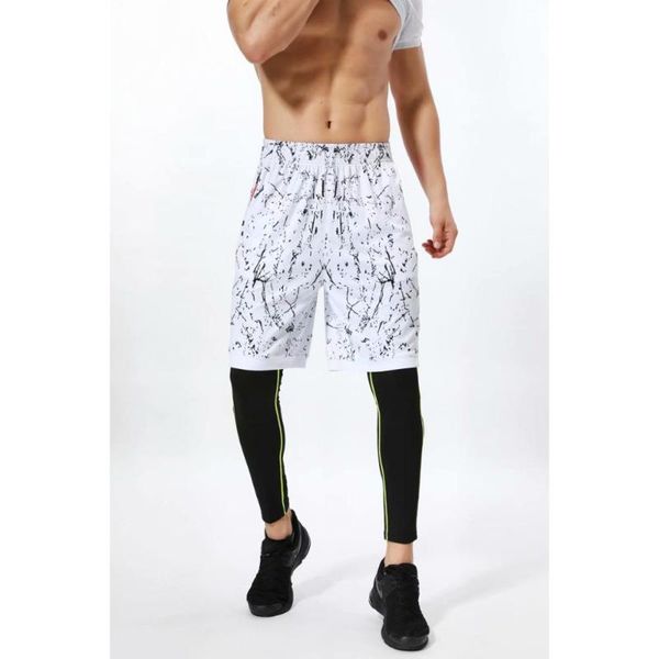 

new men's basketball shorts casual shorts 5 minutes pants, White;black