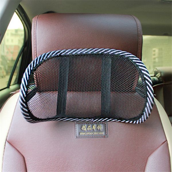 

car mesh pillow neck support auto seat pillow cushion ice silk ventilation seat backrest headrest interior accessories