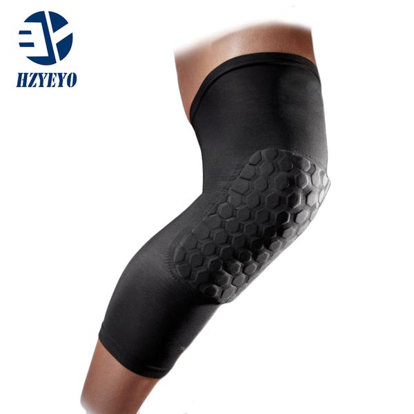 

1 pcs sport safety football volleyball basketball kneepads tape elbow tactical knee pads calf support ski kneepad hzyeyo 011, Black;gray