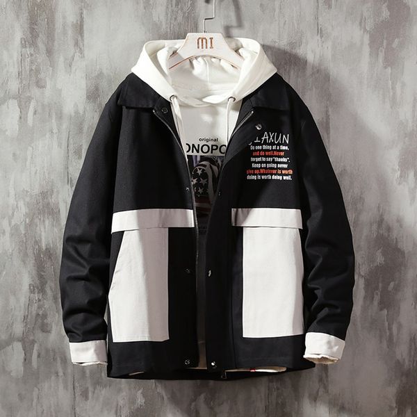 

feitong 2019 new autumn winter mens fashion outerwear windbreaker men' s cargo jackets hooded casual sporting coat plus size, Black;brown