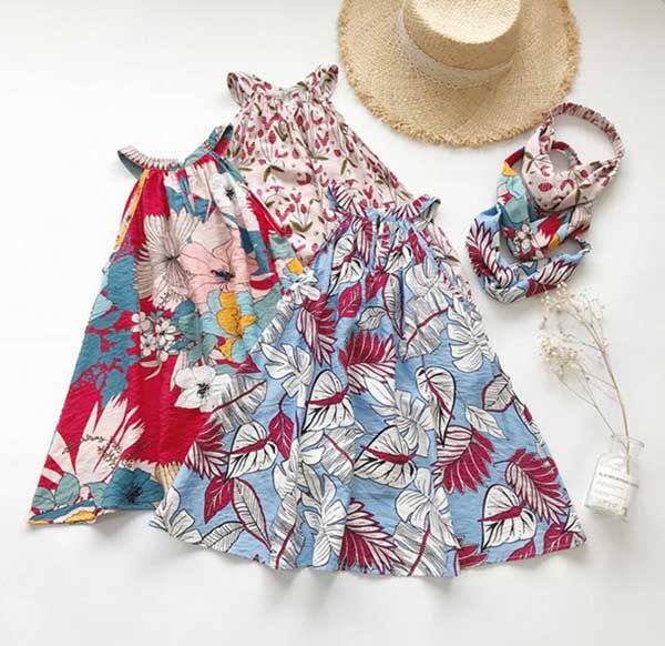 

Ins New Летняя одежда для девочек Платье без рукавов с цветочным принтом Летняя одеж