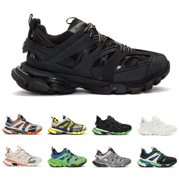 

fashion luxury designer track sneakers for men women triple black white grey outdoor casual shoes height height increasing jogging walking