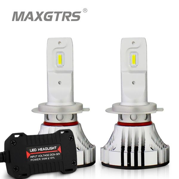 

2x maxgtrs h7 led bulb h4/hb2/9003 h8/h9/h11 hb3/9005 hb4/9006 car led headlights auto light 72w 12000lm automobiles headlamp