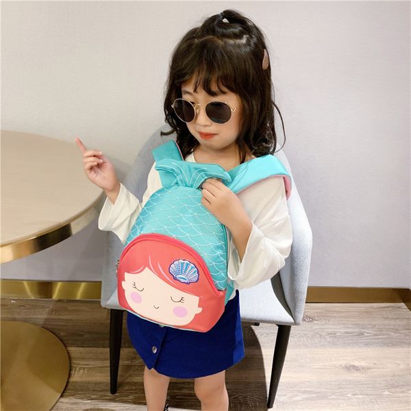 

mini kids boy girls children backpack cartoon mermaid tail small shoulder bag gift backpack animal schoolbag