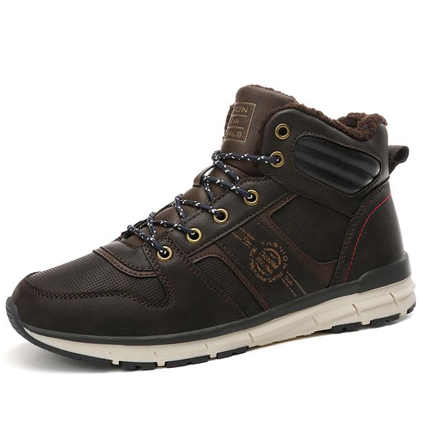 

winter brown fluffy outdoor casual shoes warm breathable light courtyard shoes zapatos de hombre para caminar for men