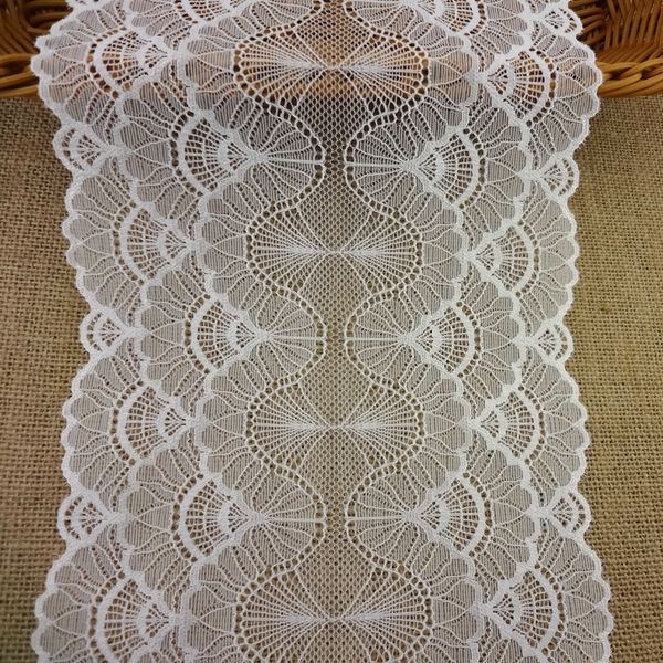 

#1521 unique design black white lace stretch elastic lace trim sewing supplies applique fabric diy garment, Pink;blue