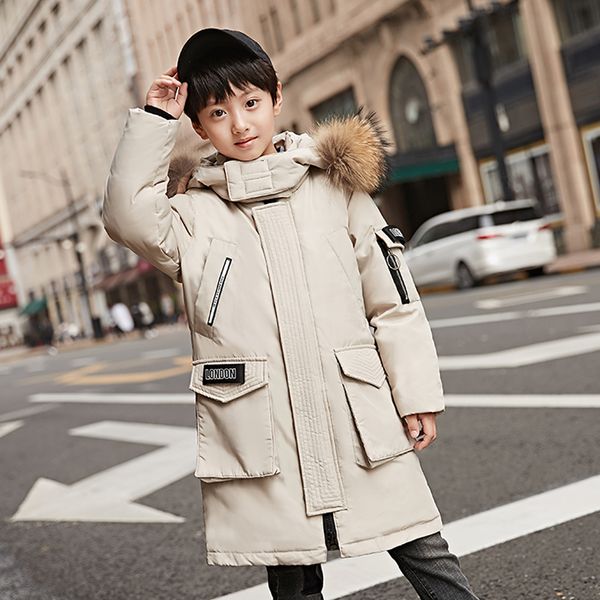 

новые малыши 1902 winter детская утка вниз outerwearcoats мальчиков нагреться пуховики малышей пальто с крышкой большой карман, Blue;gray