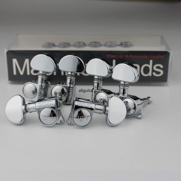 Новый Chrome Set Гровер Machine Heads Тюнеры Guitar Tuning колышки 3R + 3L частей гитары