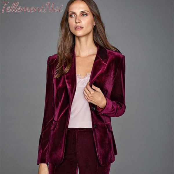 

suit jacket coat women blazer coats elegant velvet suits jackets office lady female casual coats 2019 autumn new, White;black