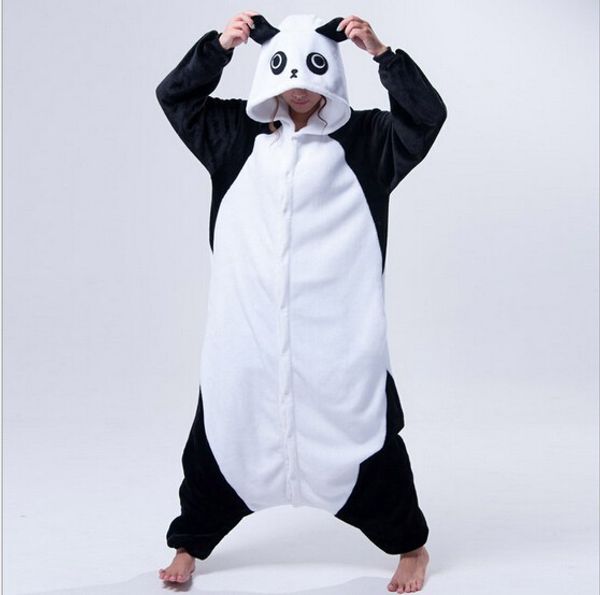 

New Adult Animal Pajamas Rilakkuma Panda Pajamas Sleepsuit Onesie Sleepwear Unisex Cosplay Halloween Costumes for Men