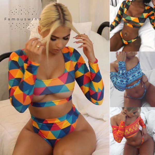 

summer swimwear women long sleeve set paragraph bikini short push up bandage swimsuit bathing suit drop shipping, White;black