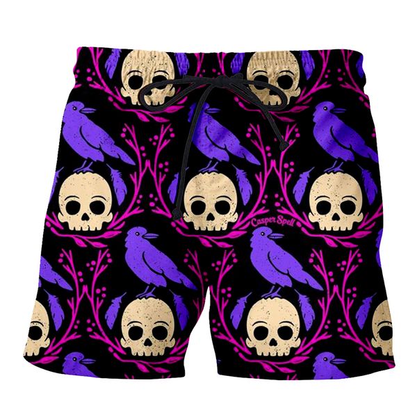 

plstar cosmos many skull punk rock doodle 2018 summer men casual shorts 3d trousers for women/men shorts dropshipping-1, White;black