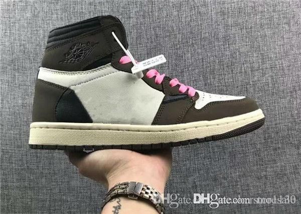 

2019 brown travis 1 high og ts sp mocha men women cactus jack dark scotts basketball shoes sport sneaker