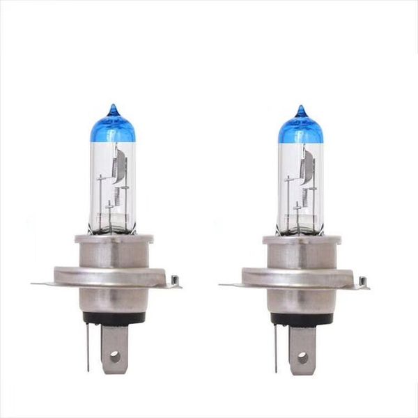 

2 x h4 hb2 12v 55w p43t 5000k 2400lm auto halogen halogen lamps dual short auto lamp light super white xenon light