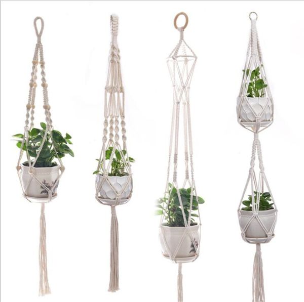 Macrame Plant Hangers Outdoor Indoor Wall Hanging Planter Net