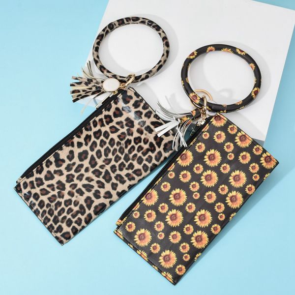 

leopard кожа key chain бѬале бђмажник pu wristr кѬђглй бѬелок киокой подвека наѬђкав, Silver