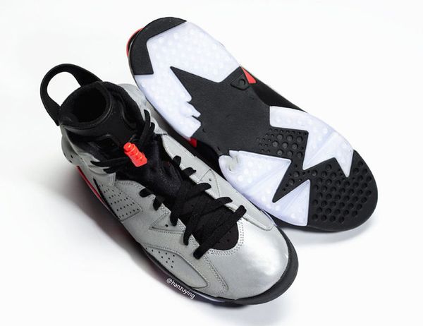 

2019 6S jsp Reflective Silver men Basketball Shoes with box 6s Sneakers sneaker trainer Shoes free shipping