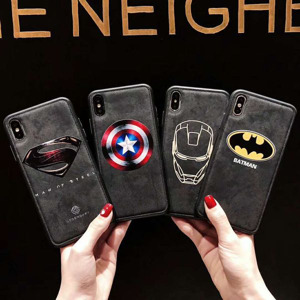 

original phone case for iphone xr captain america marvel thor fabric cloth shockproof back cover coque