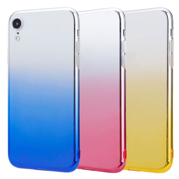 

градиент чехол для мобильного телефона мягкая tpu задняя крышка для iphone xs max xr x 8 7 6 plus samsung huawei shell противоударный