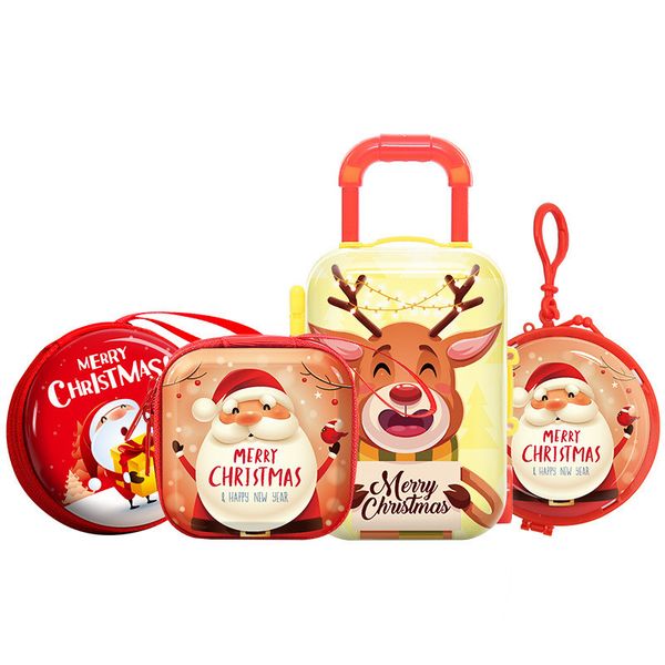 

рождество tinplate конфеты коробка наушника монет серьги наушники хранения box xmas pattern sealed box рождеством коробки конфет