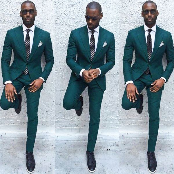 

dark green slim fit wedding tuxedos one button groom wear shawl lapel (jacket+pants) formal prom men blazer suits, Black;gray