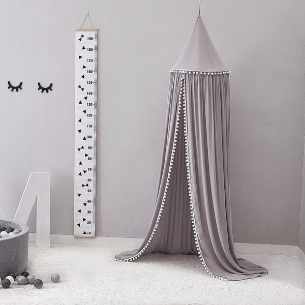 

2018 baby room fashion decoration mosquito net kids bed curtain canopy dome round crib netting tent pgraphy props for girls