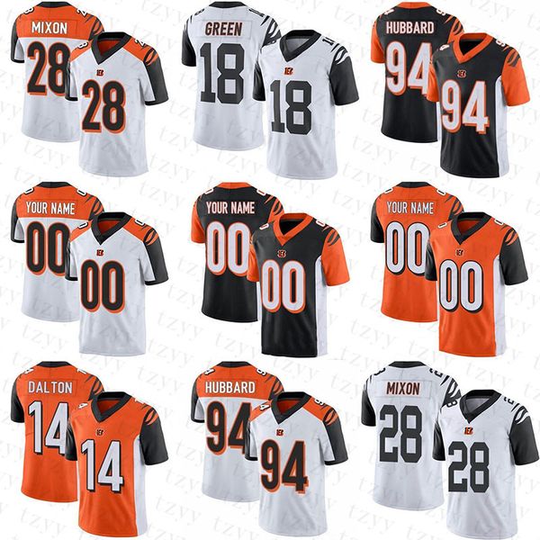 

джо барроу джерси изготовленный на заказ молодежные женские мужские cincinnatis а. ю. зеленый bengalss джо миксон сам хаббард энди далтон ар, Black;red