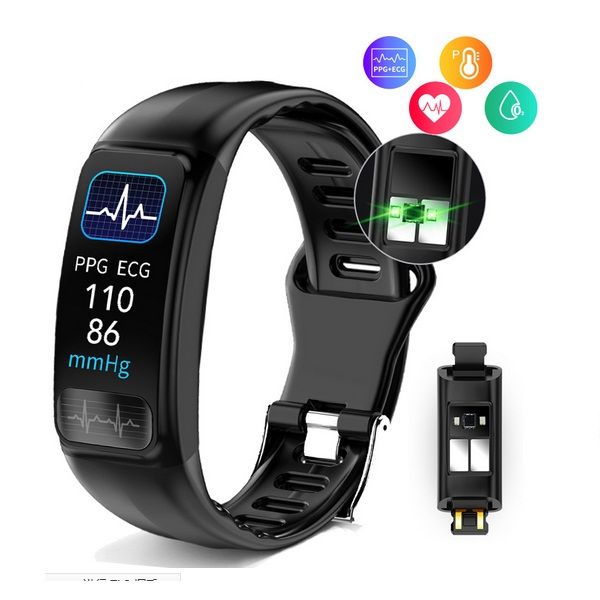 

p12 sport smart браслет экг ppg bluetooth smart watch мониторинг сердечного ритма сообщение вызов напоминание спортивный режим браслет