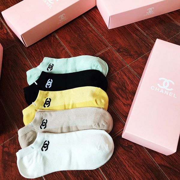 

with box] women socks long letter active sock cotton chaussettes elite elastic sports sock ankle socks sca25, Blue;gray