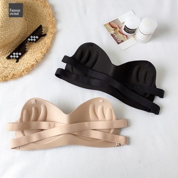 

back beautiful bra beads without rims comfortable anti lighting invisible strapless gathered tube drop shipping good quality, Red;black