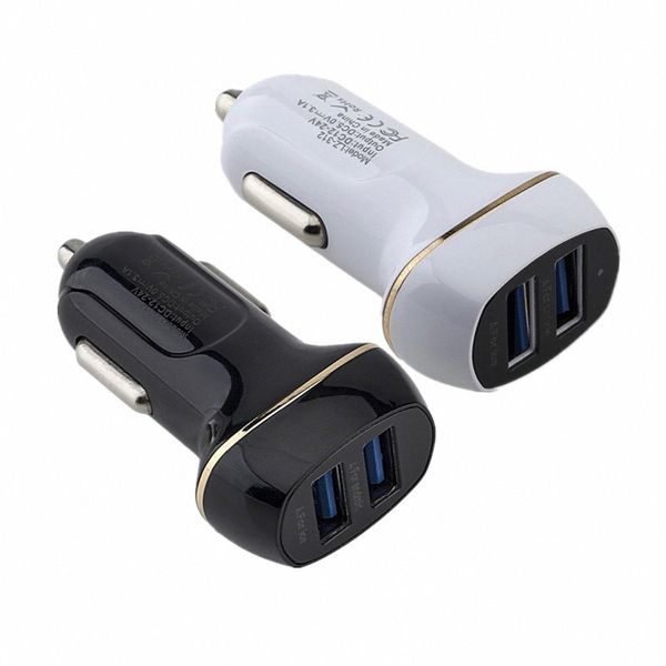 Caricabatteria da auto per doppia porta USB 5V 3.1A per ipad iphone 7 8 Samsung galaxy s7 s8 note 8 telefono Android con scatola al dettaglio