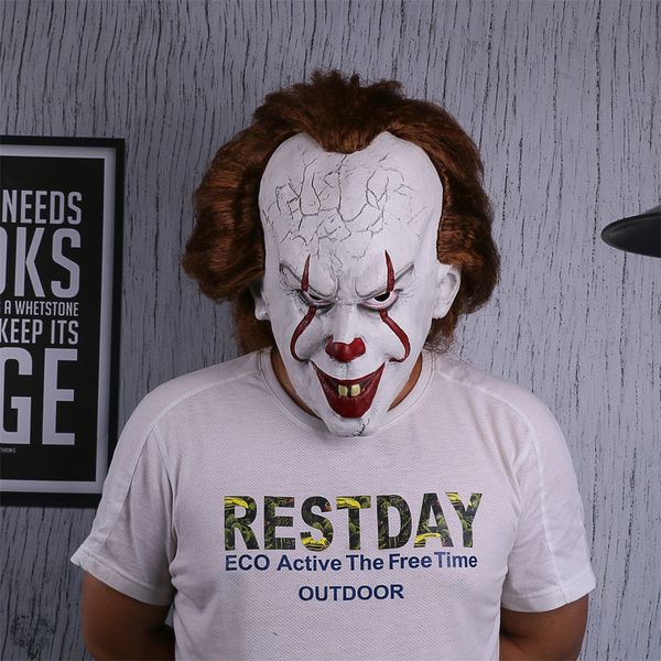 

стивен кингс это маска pennywise костюм джокер маска тим карри ужасы косплей хэллоуин