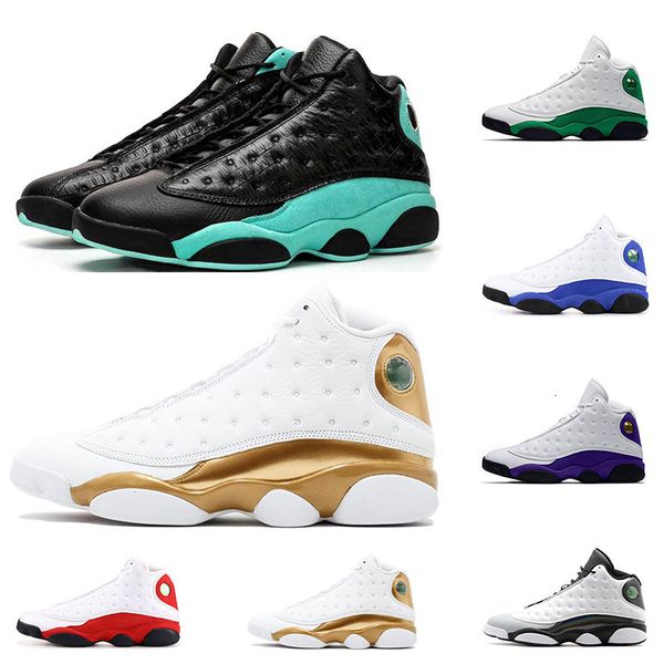 

2020 mens basketball shoes 13 island green bred lucky green barons court purple black cat defining moments 13s mens sports sneakers trainers