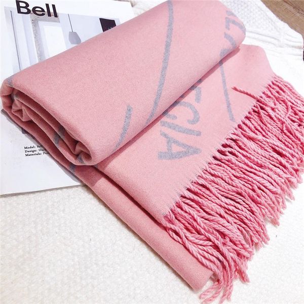 

cashmere knitted scarf for female designer scarf shawl package label, Blue;gray