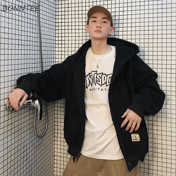 

jackets men autumn winter males jacket and coats all match mens comfortable zipper thick korean style clothes chic, Black;brown