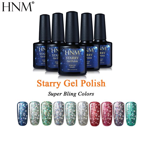 

hnm 10ml starry bling gel varnish long last gel polish glitter uv gel nail polish semi permanent lacquer hybrid gellak gelpolish, Red;pink