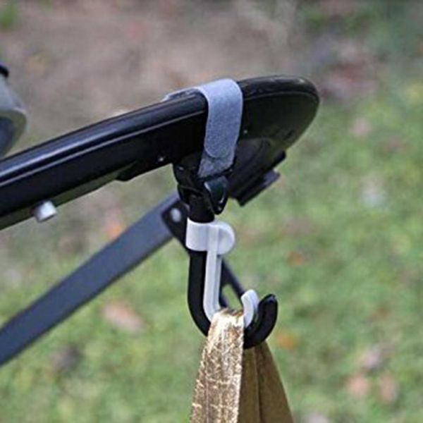

2pcs/lot baby stroller hook holder pram double rotate hook bag purse handbag pushchair hanger