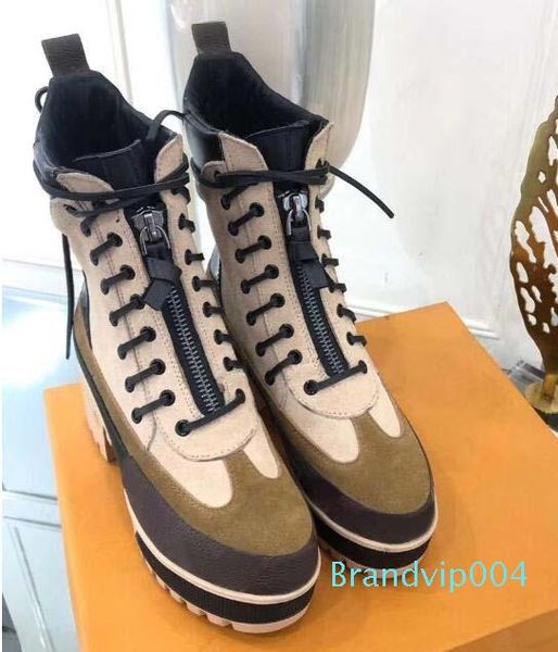 

new3 latest1designer women's martin boots fashion women's booties genuine leather leopard design lady desert boot women's ank, Black