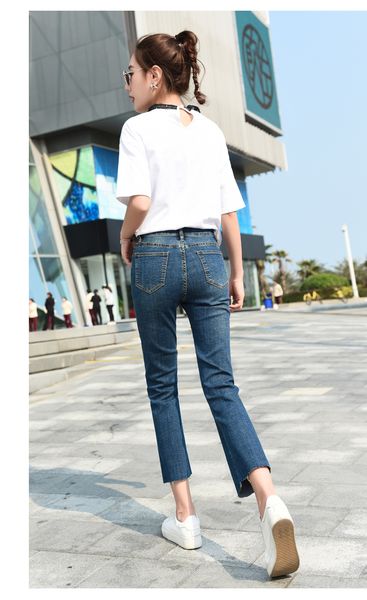 

deep blue women's tailored waist and hip princess jeans bk1438