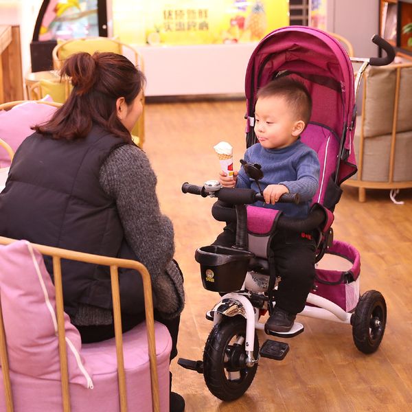 

multi-function folding reclining child tricycle baby stroller bicycle more reversible three wheel stroller babyl bicycle