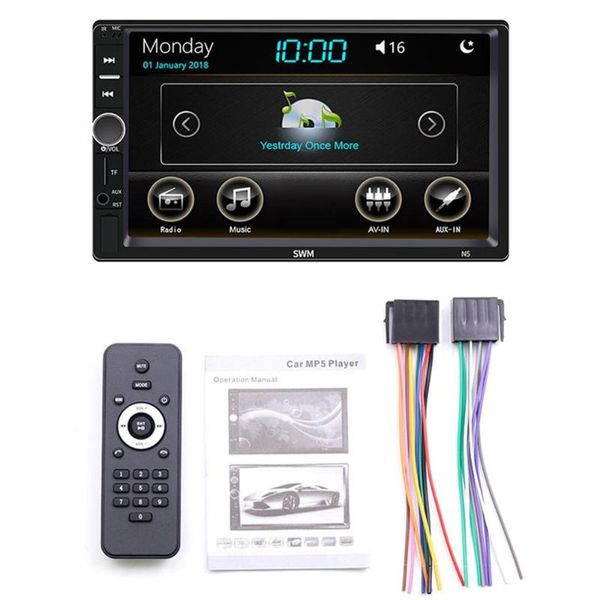 

7inch n5 hd capacitive screen car mp5 host for car play mobile phone integrated player stereo full touch screen