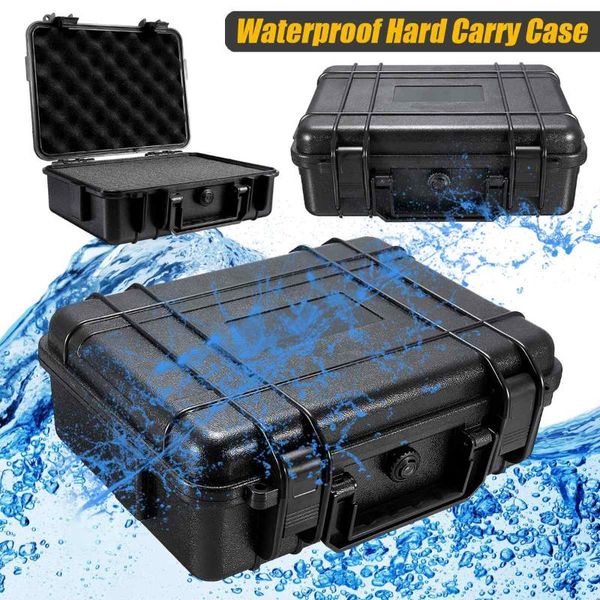 

7 sizes waterproof hand carry tool case bag storage box camera pgraphy with sponge black
