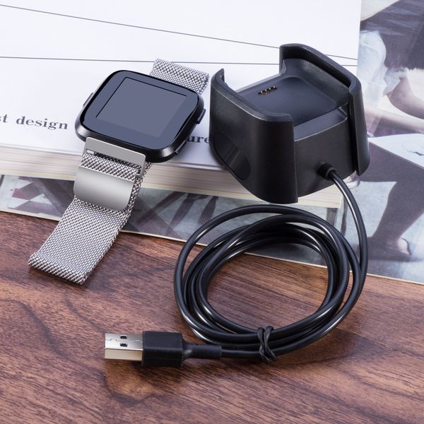 

usb power charger cable battery charging station holder for fitbit versa lite wearable devices relogio inteligente drop shopping