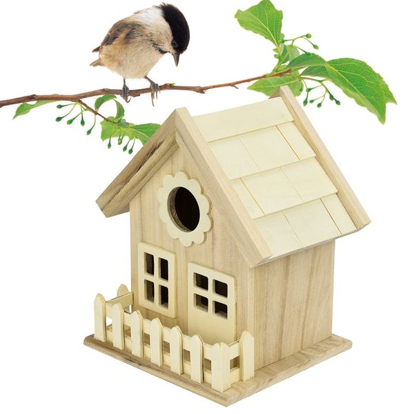 

птичье гнездо bird house креативный настенный деревянный открытый вентиляция малый pet bird cage parrot house # yl10