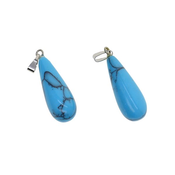 

2x water drop подвески природных драгоценных камней подвески для украшения корабля, Black