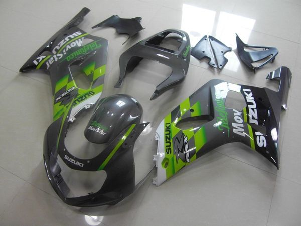 

4 подарки новый abs мотоцикл обтекатели комплект подходит для suzuki gsx-r600 gsx-r750 600 750 k1 2001 2002 2003 01 02 03 зеленый grsy