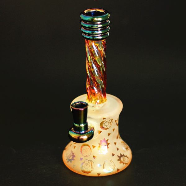 

Тема Красочные 8" Стеклянные бонги Straight Beaker водопроводные трубы курительная трубка Bubbler масло Dab Рог С Glass Bowl Quartz Banger