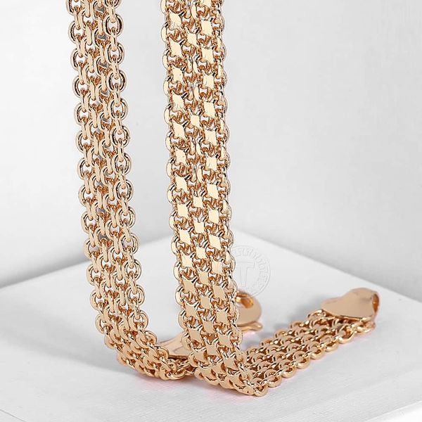 

davieslee 12mm big 585 rose gold double weaving rolo cable curb link chain necklace for men women 50/60cm fashion jewelry dcn20, Silver