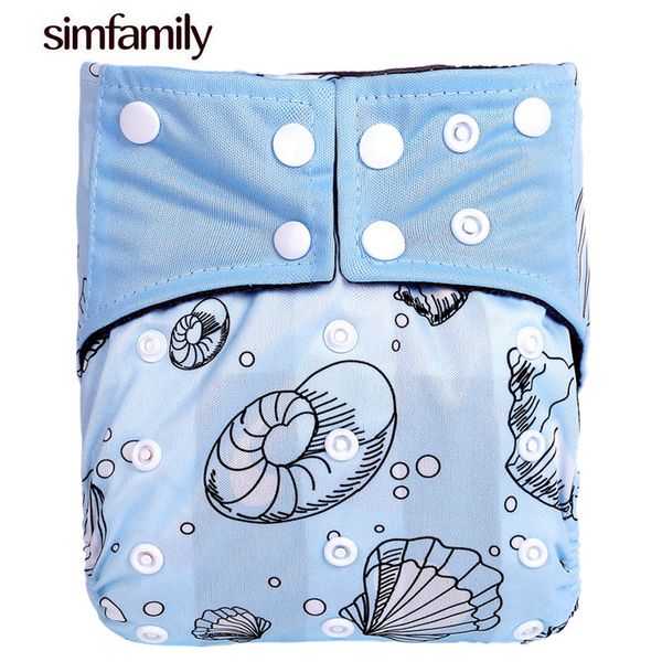 

simfamily] 1pc reusable diaper waterproof bamboo charcoal cloth diaper double gussets color